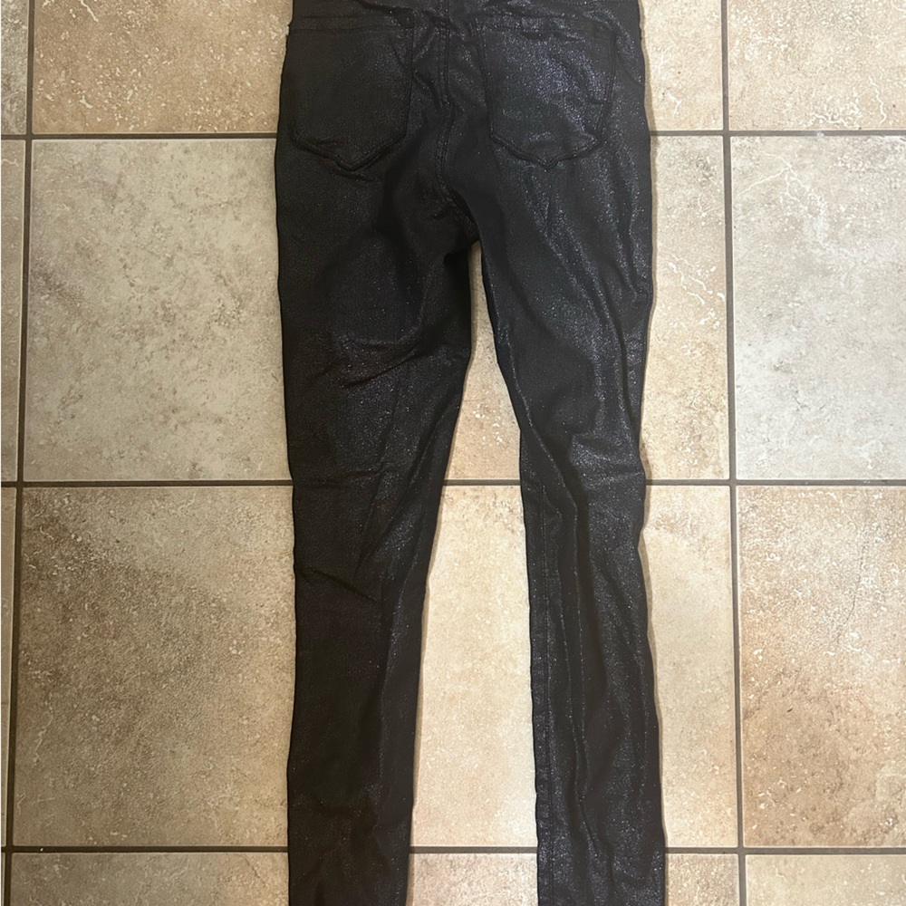 High-Rise Sparkled Leather Fashion Nova Pants